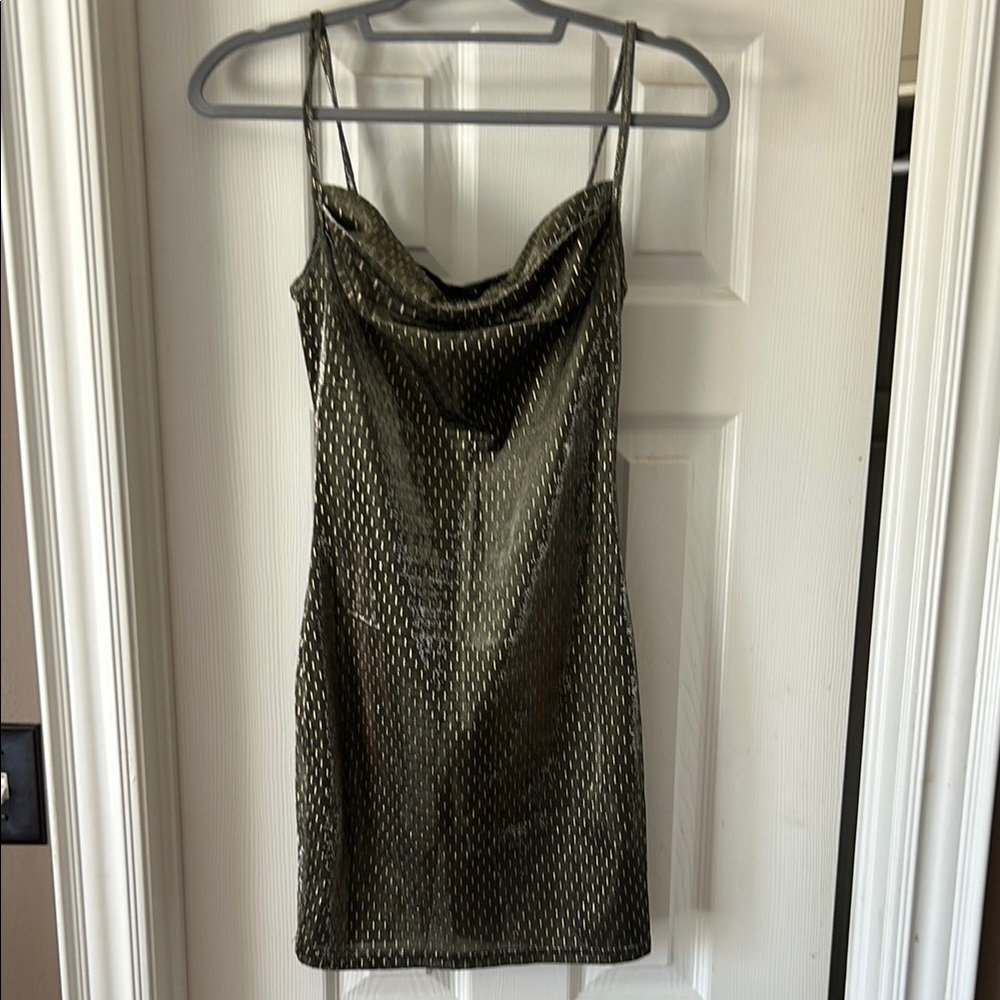 Elegant Olive Green Dress